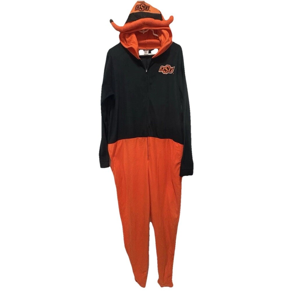 OSU Oklahoma State Cowboys Hooded  XL Orange Black Pajamas OSU